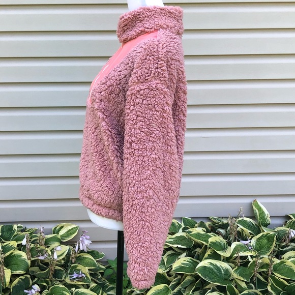 NWT Wild Fable Quarter Zip Pullover Sherpa Jacket - Picture 6 of 8